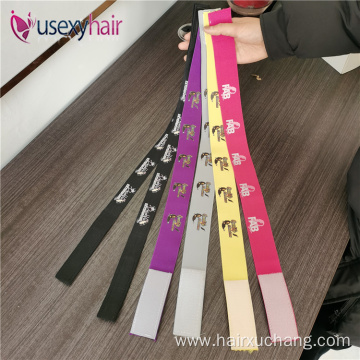 Customized hair ties elastic hair bands adjustable elastic wig band melt band for lace wigs